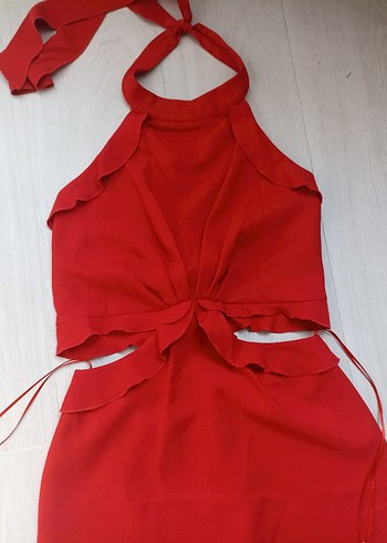 Kırmızı Abiye elbise - Görsel 10