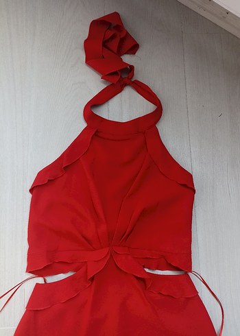 Kırmızı Abiye elbise - Görsel 9
