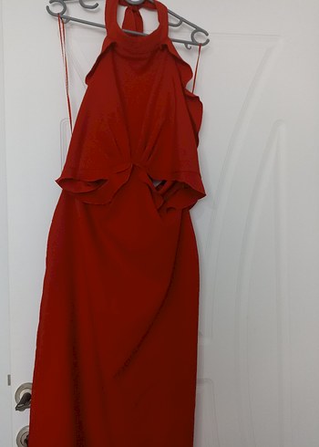 Kırmızı Abiye elbise - Görsel 15