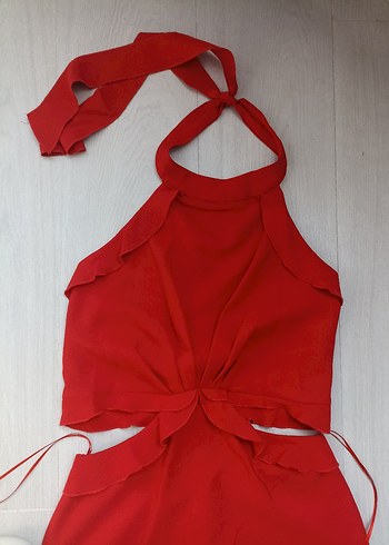 Kırmızı Abiye elbise - Görsel 11