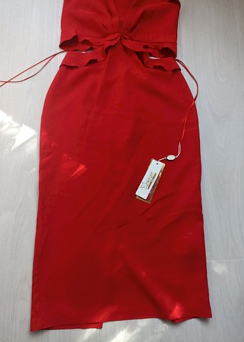 Kırmızı Abiye elbise - Görsel 8