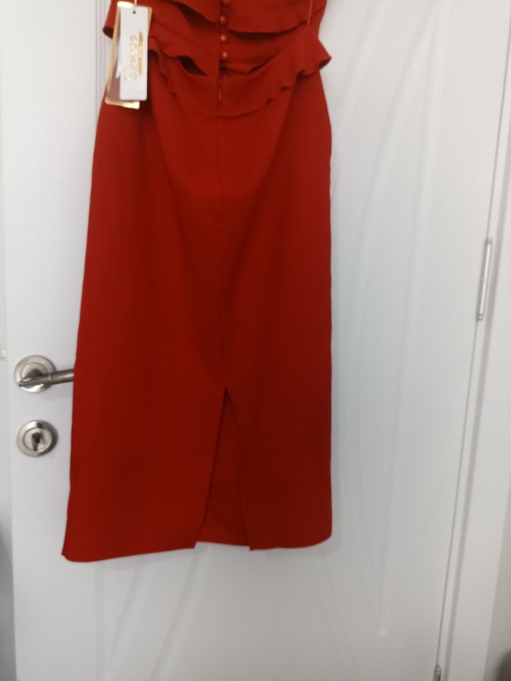 Kırmızı Abiye elbise - Görsel 5