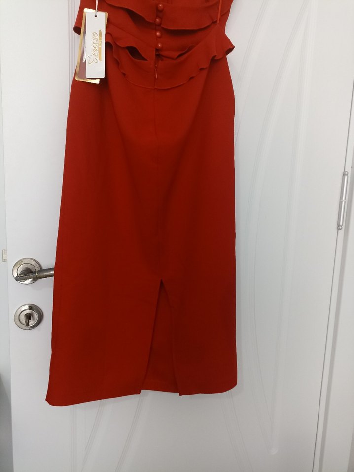 Kırmızı Abiye elbise - Görsel 2