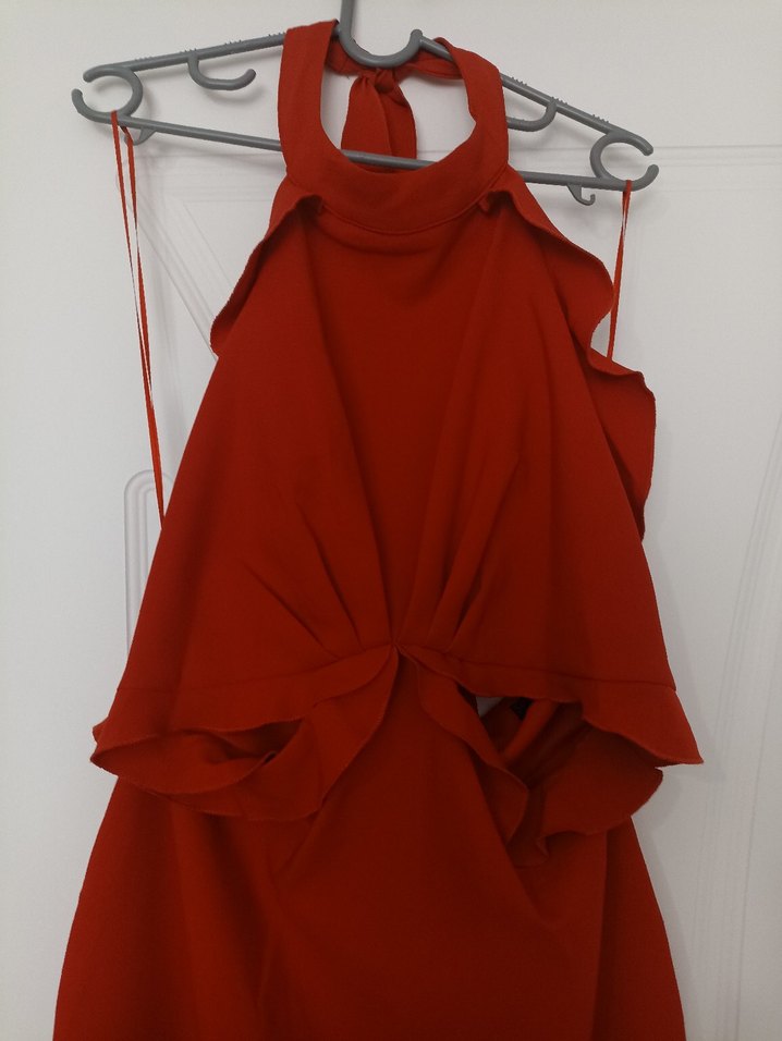 Kırmızı Abiye elbise - Görsel 3