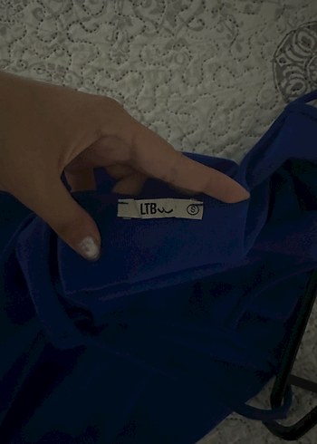 LTB Saks Mavisi İnce Askılı Elbise