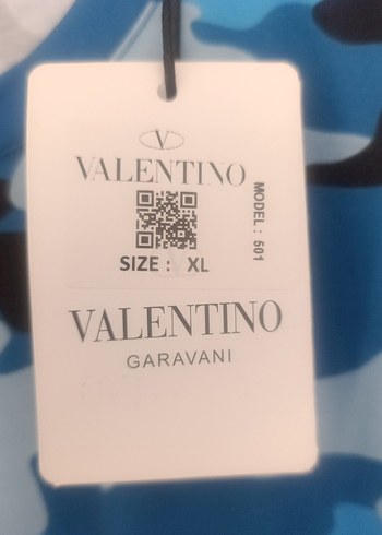 xl Beden Valentino Renkli Kamuflaj Erkek Tişört