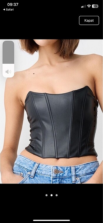 Bershka BERSHKA deri crop