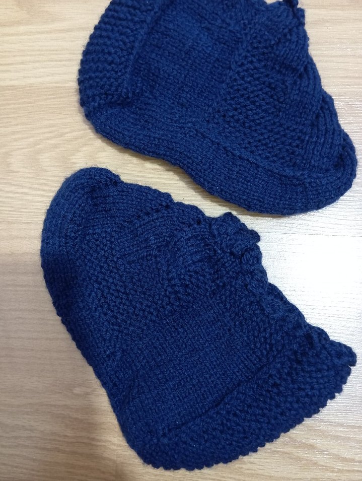 Lacivert Örgü Bayan Patik - Görsel 4