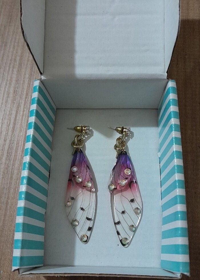 Kelebek Kanadı Fairycore Küpe - Görsel 2