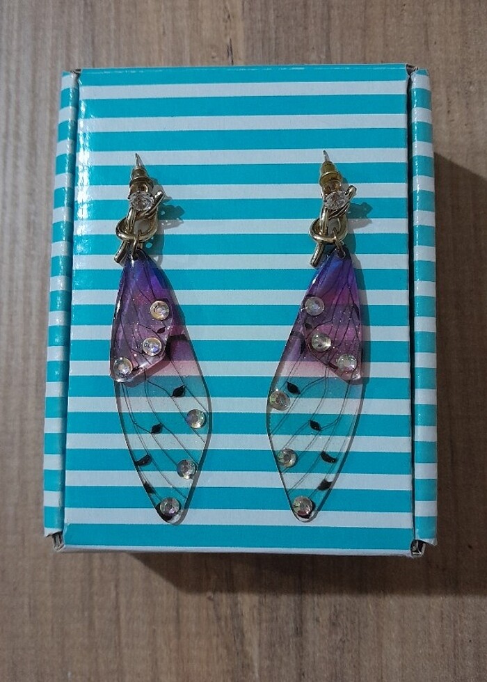 Kelebek Kanadı Fairycore Küpe - Görsel 3