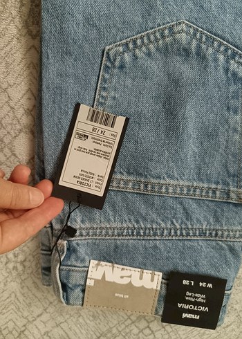Mavi Jeans Düğmeli Midi Boy Bol Kesim Kadın Kot Pantolon