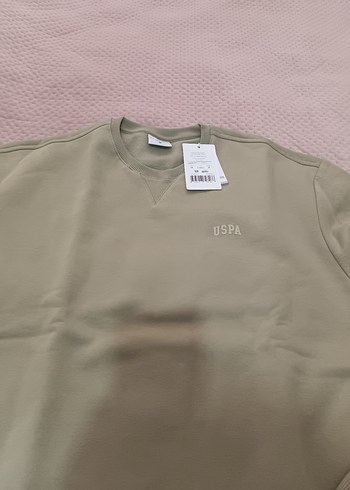 U.S Polo Assn. Bej Oversize Kadın Sweatshirt