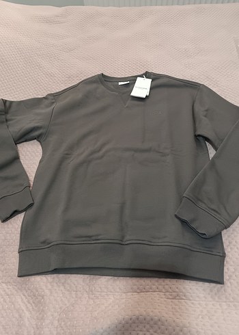 Gri Oversize Kadın Sweatshirt