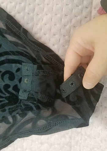 Dantelli Siyah Gotik transparan - Görsel 5