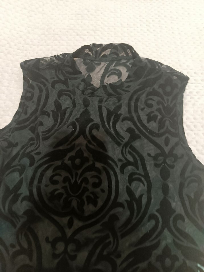 Dantelli Siyah Gotik transparan - Görsel 4