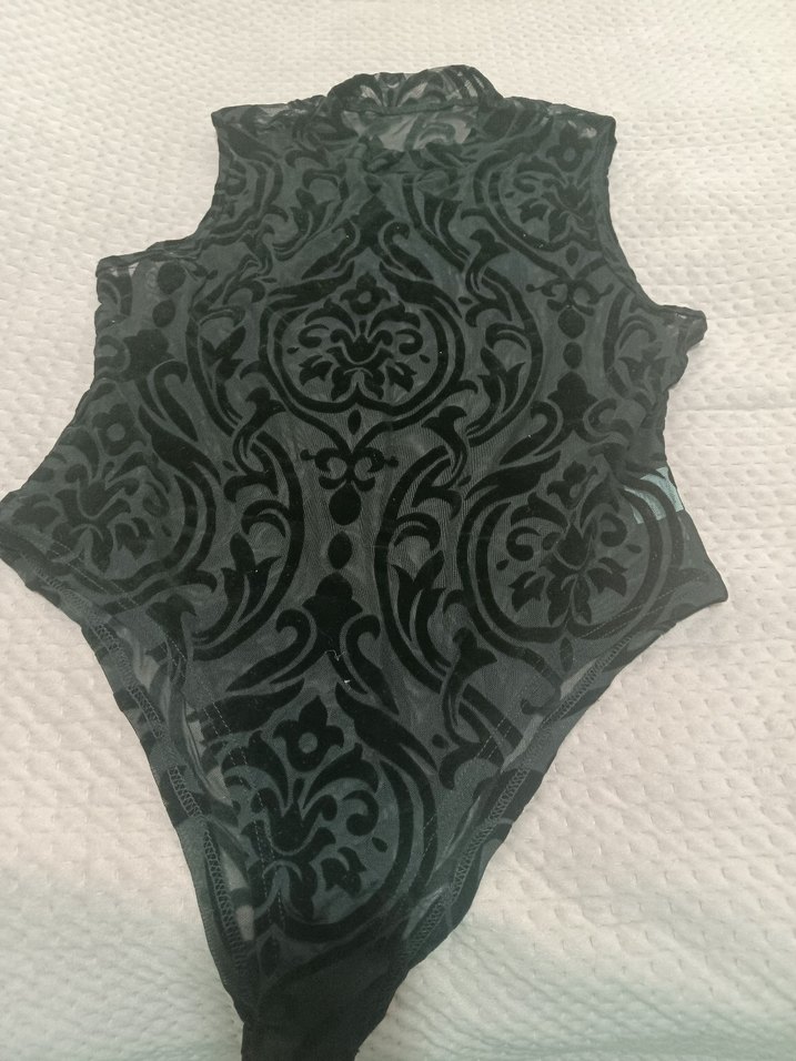 Dantelli Siyah Gotik transparan - Görsel 3