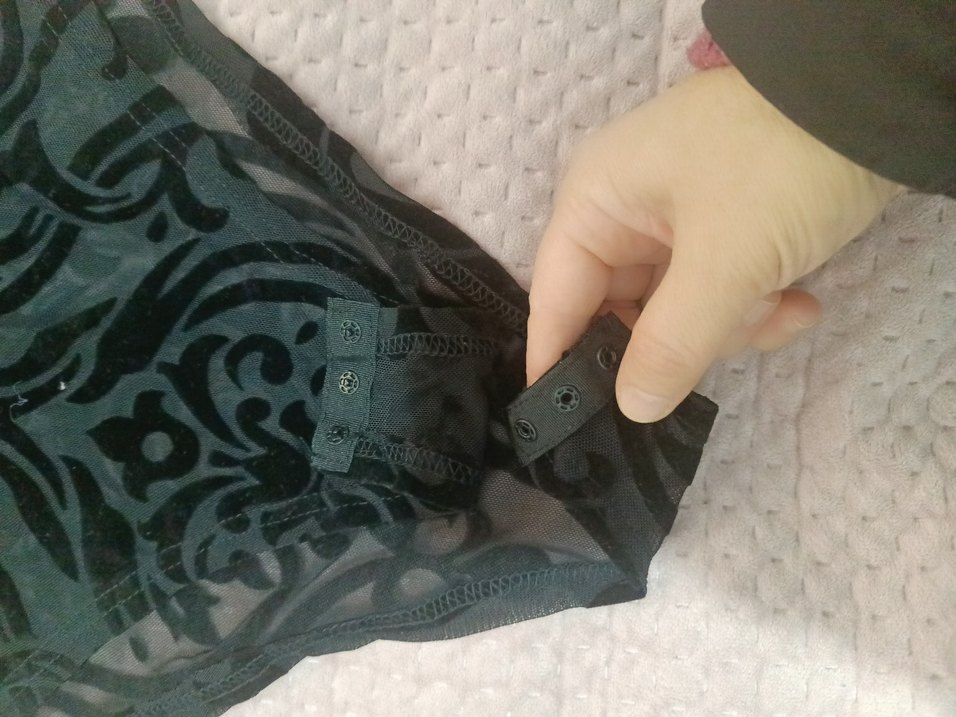 Dantelli Siyah Gotik transparan - Görsel 5