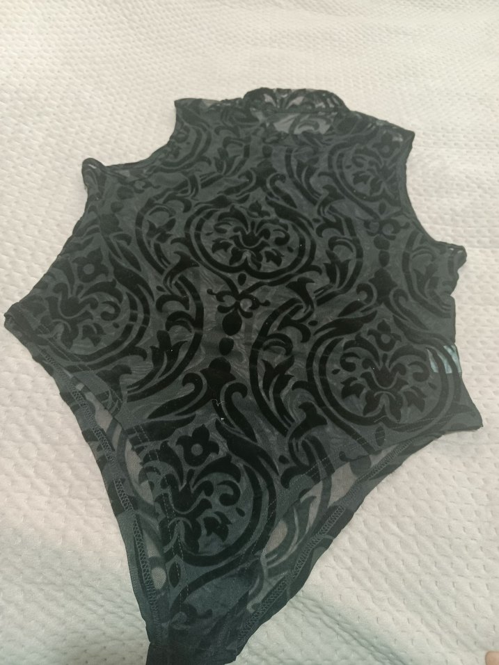 Dantelli Siyah Gotik transparan - Görsel 2