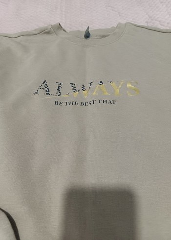 m Beden ten rengi Renk Kadın Mini Payetli Sweatshirt