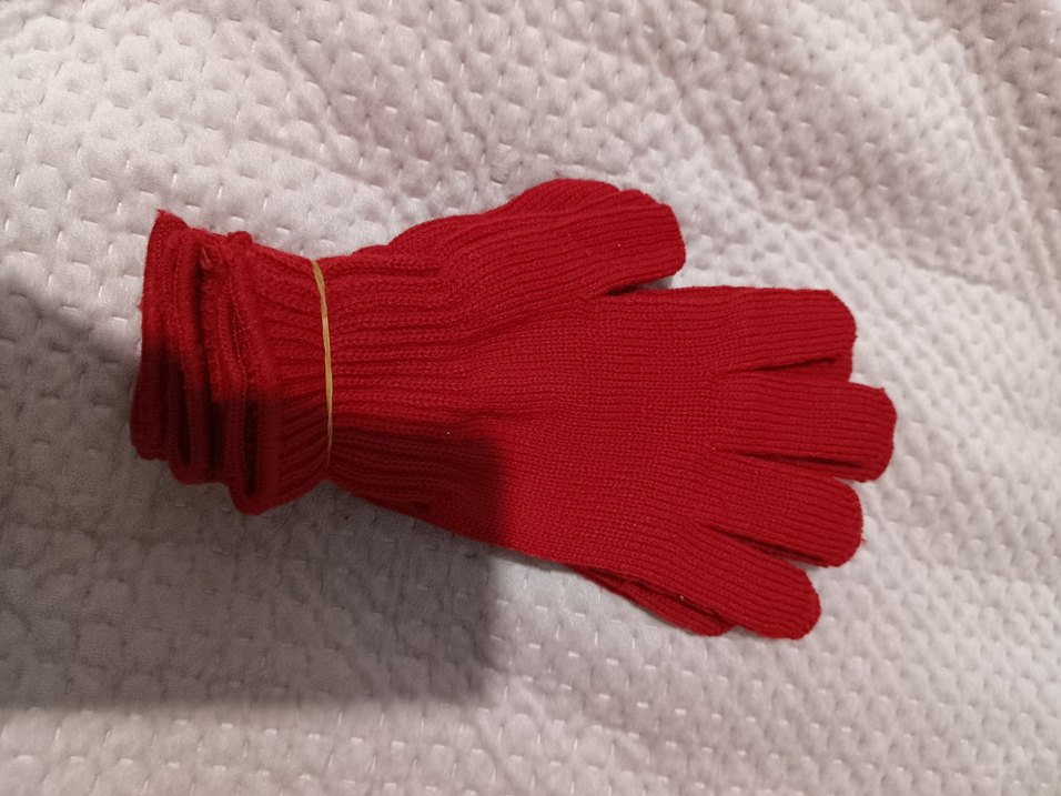 3 adet Kırmızı Örme Kadın Eldiven - Görsel 5