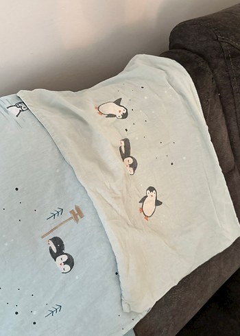 Baskılı Gri Çocuk nevresim seti - Görsel 2