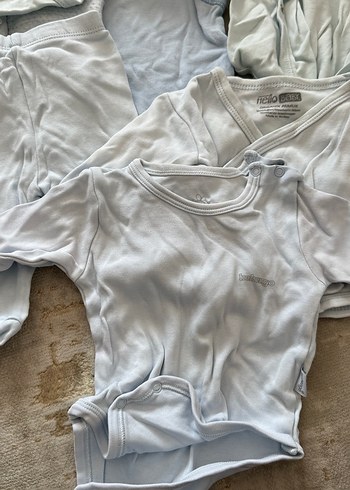 Bebek Erkek Hastane Kıyafeti Uzun Kollu Beyaz - Görsel 2