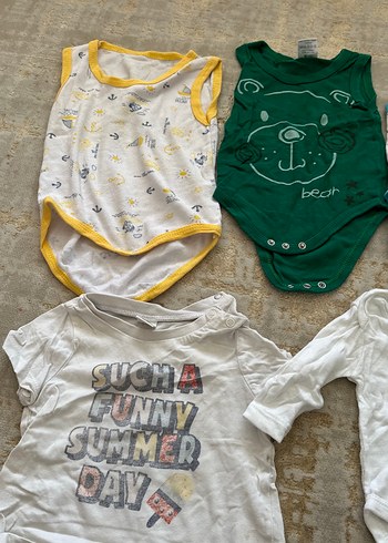 Erkek Bebek Kısa Kollu Pamuklu Body Seti - Görsel 2