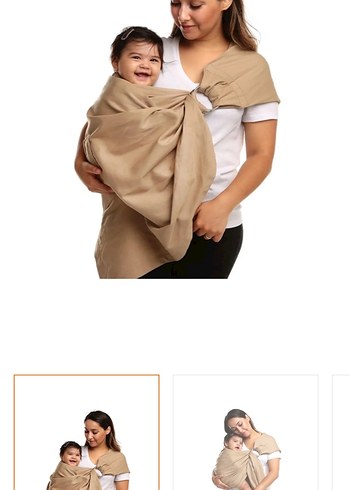 Bej Bebek Taşıma Slingi - Görsel 3