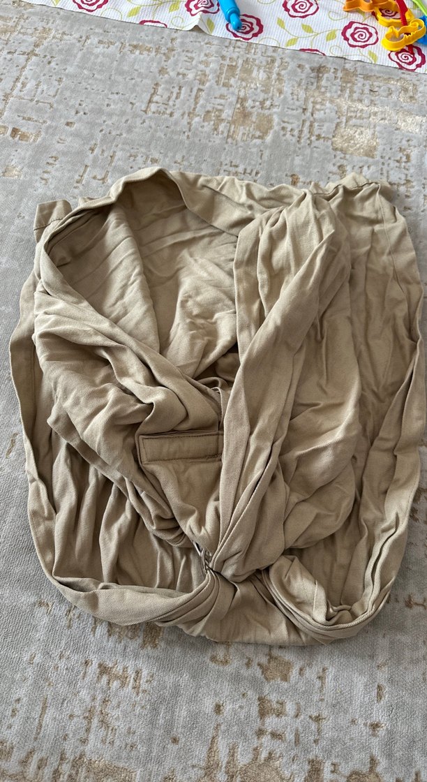 Bej Bebek Taşıma Slingi - Görsel 4