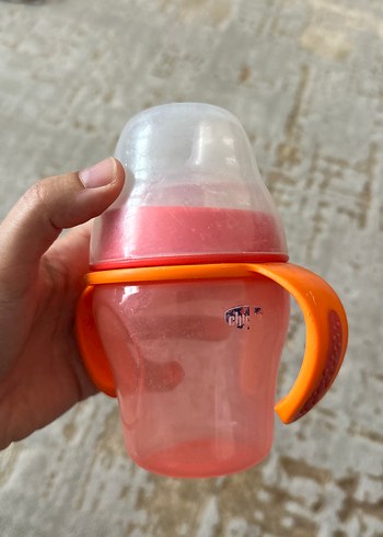 Turuncu Bebek Biberonu, Renkli Kulplu - Görsel 2