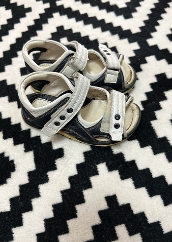 Beyaz Siyah Zebra Desenli Erkek Çocuk Sandalet - Görsel 2