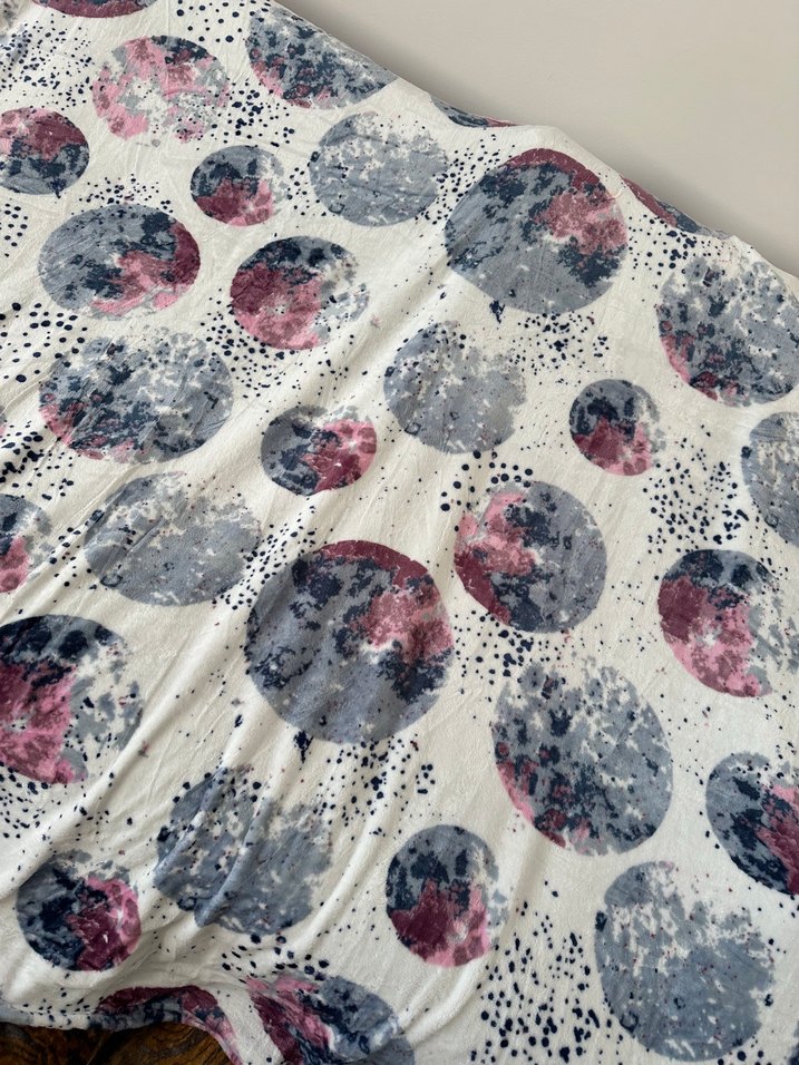 Çok Renkli Batik Desenli polar yatak örtüsü - Görsel 3