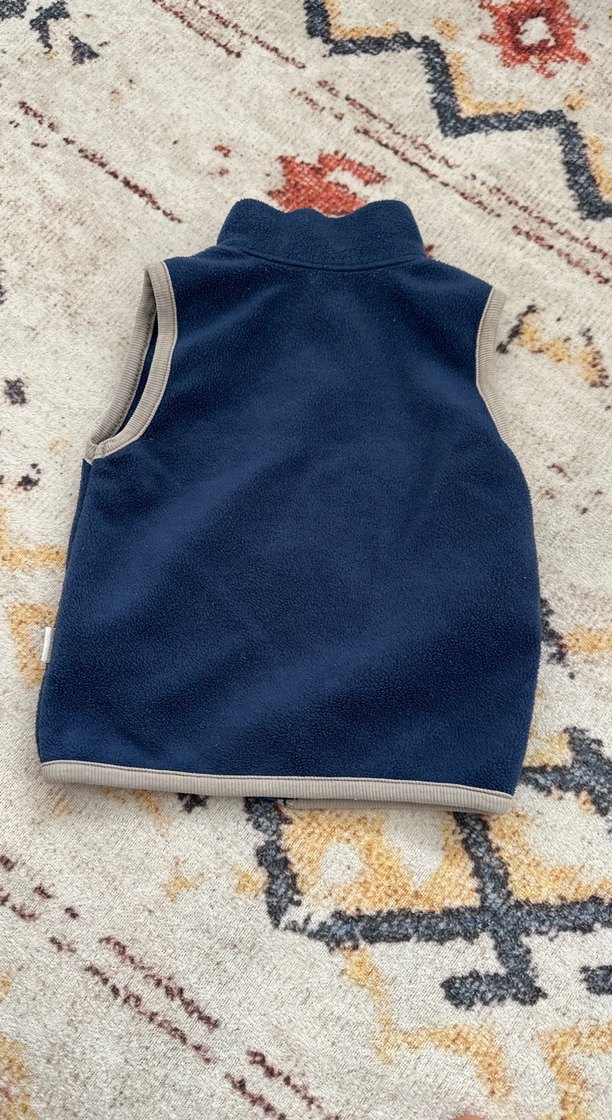 Erkek Çocuk Mavi Fermuarlı Yelek - Görsel 2