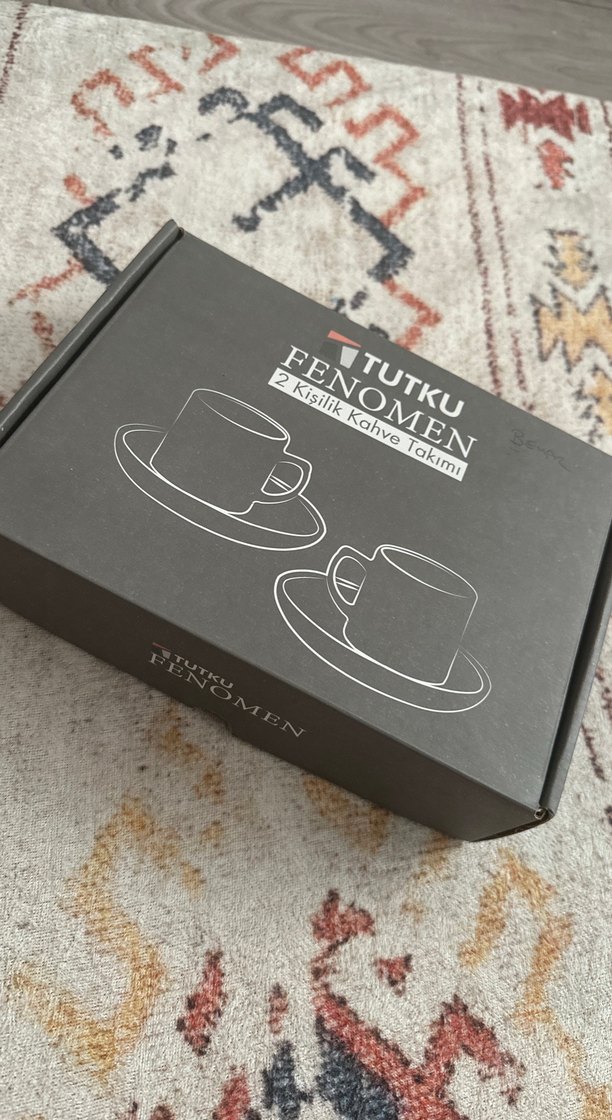 Beyaz Kulplu yeşil Tabaklı Fincan Seti - Görsel 4