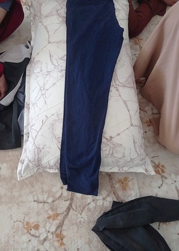 40 Beden Drapeli Mavi Hamile Kot Pantolon