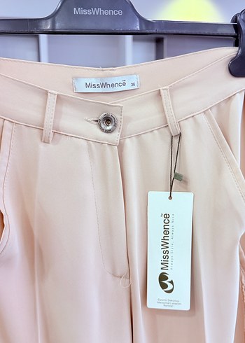 Kadın Mavi Pilili Kumaş Pantolon - Görsel 4