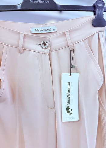 Kadın Mavi Pilili Kumaş Pantolon - Görsel 7