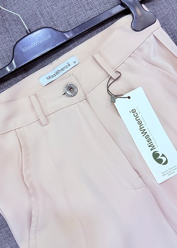 Kadın Mavi Pilili Kumaş Pantolon - Görsel 5