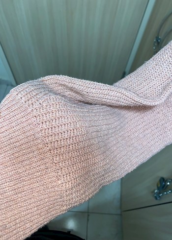 Pembe Fitilli Triko hırka - Görsel 3