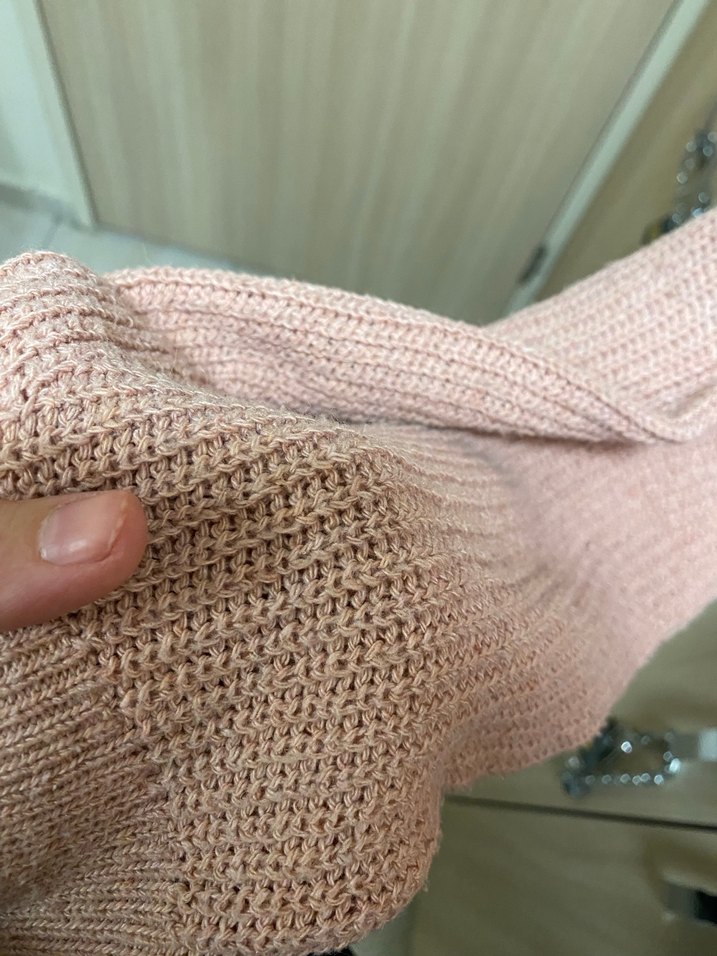 Pembe Fitilli Triko hırka - Görsel 5