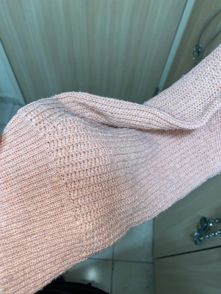 Pembe Fitilli Triko hırka - Görsel 3