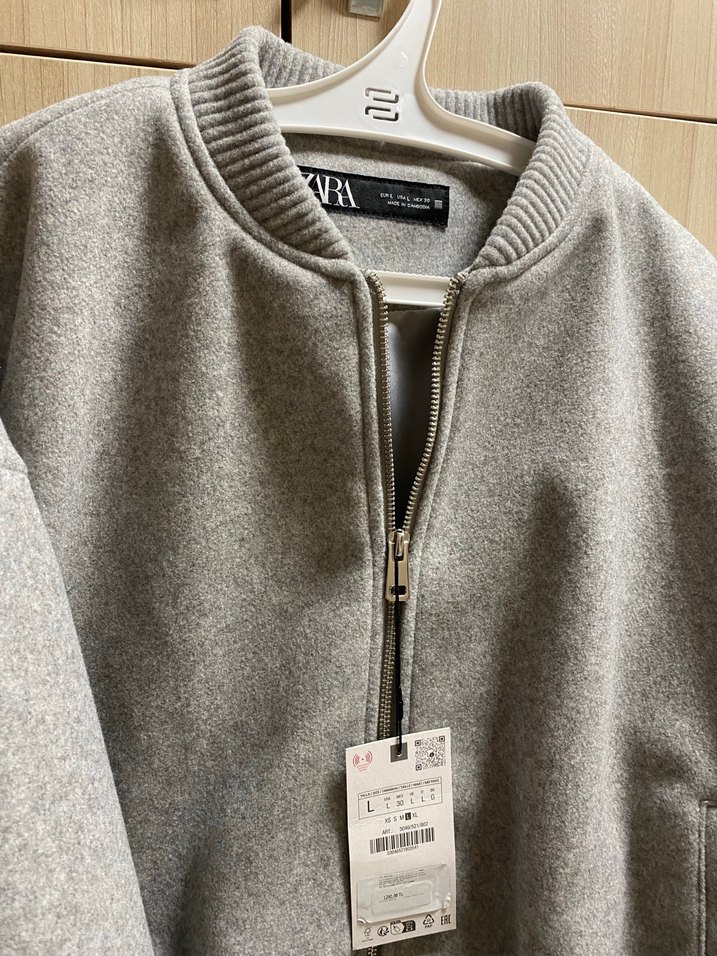 Gri Fermuarlı Kadın Ceket - Görsel 2