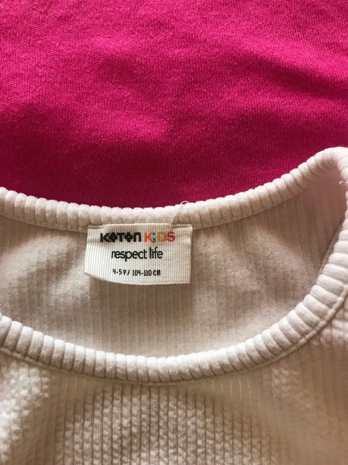 Kız Çocuk Beyaz Örgü Kolsuz Crop - Görsel 3