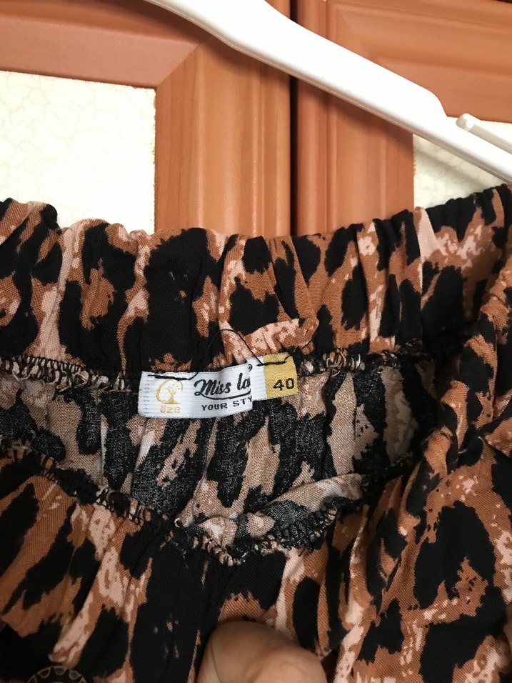 Leopar Desenli Midi Volanlı Etek - Görsel 3
