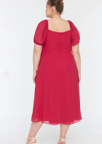 Büyük Beden Şifon Elbise - Görsel 2