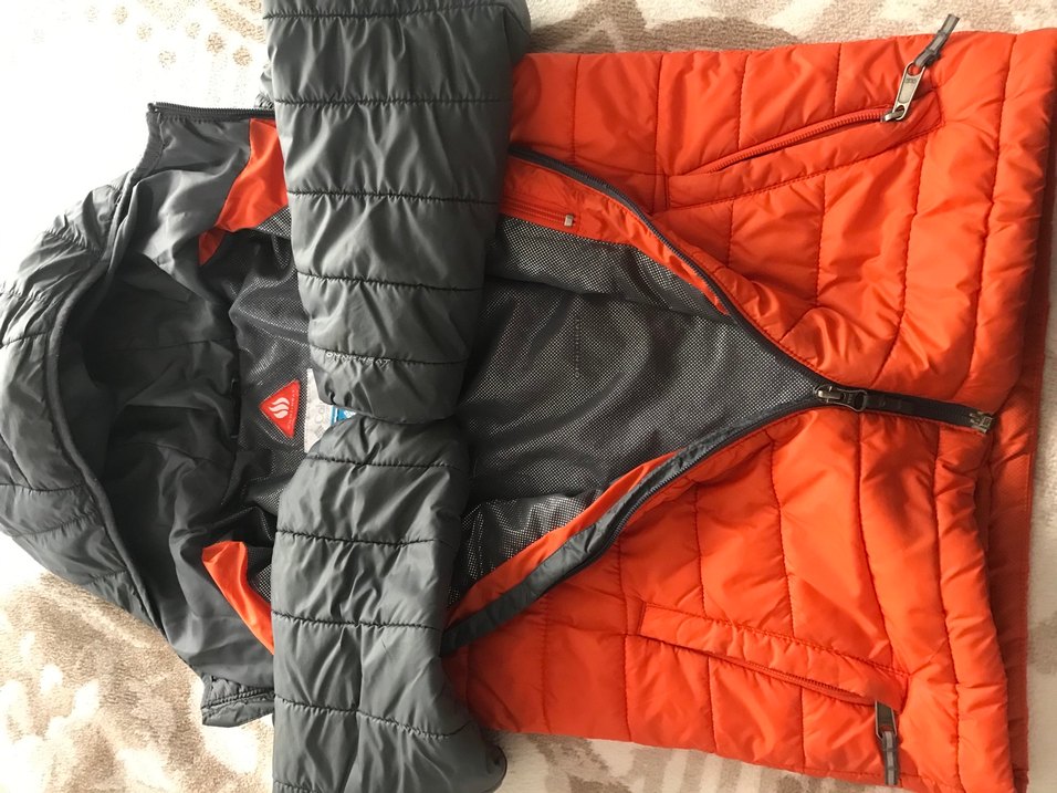 Columbia omniheat Gri Turuncu Kapüşonlu Erkek Çocuk Mont - Görsel 2