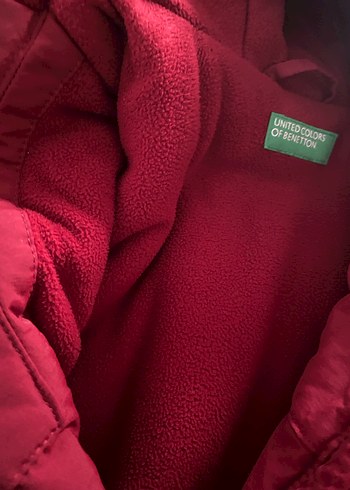 Benetton Kapüşonlu polarlı mont - Görsel 5