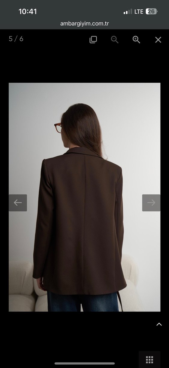 Kahverengi Kadın Blazer Ceket - Görsel 4