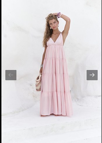 Askılı uzun elbise - Görsel 2