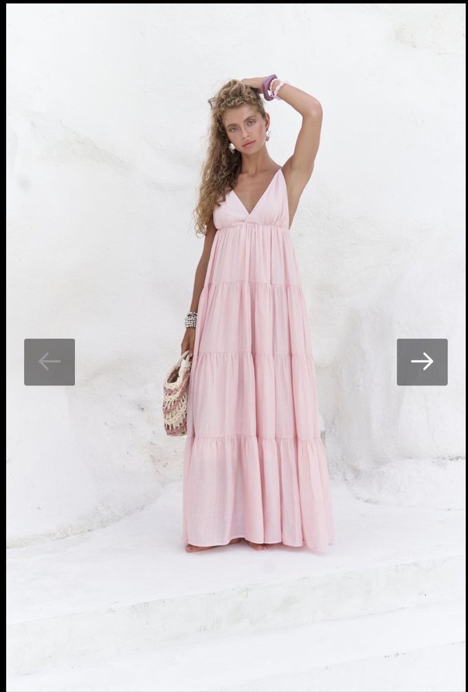 Askılı uzun elbise - Görsel 2